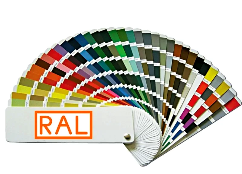 Carta de colores RAL para perfiles de aluminio